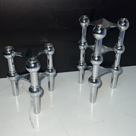 FRITZ NAGEL & CEASAR STOFFI 5 STACKABLE MODULAR CANDLE HOLDERS VARIANTE S22 - Picture 4 of 6